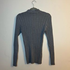 Gray Mock Neck Sweater